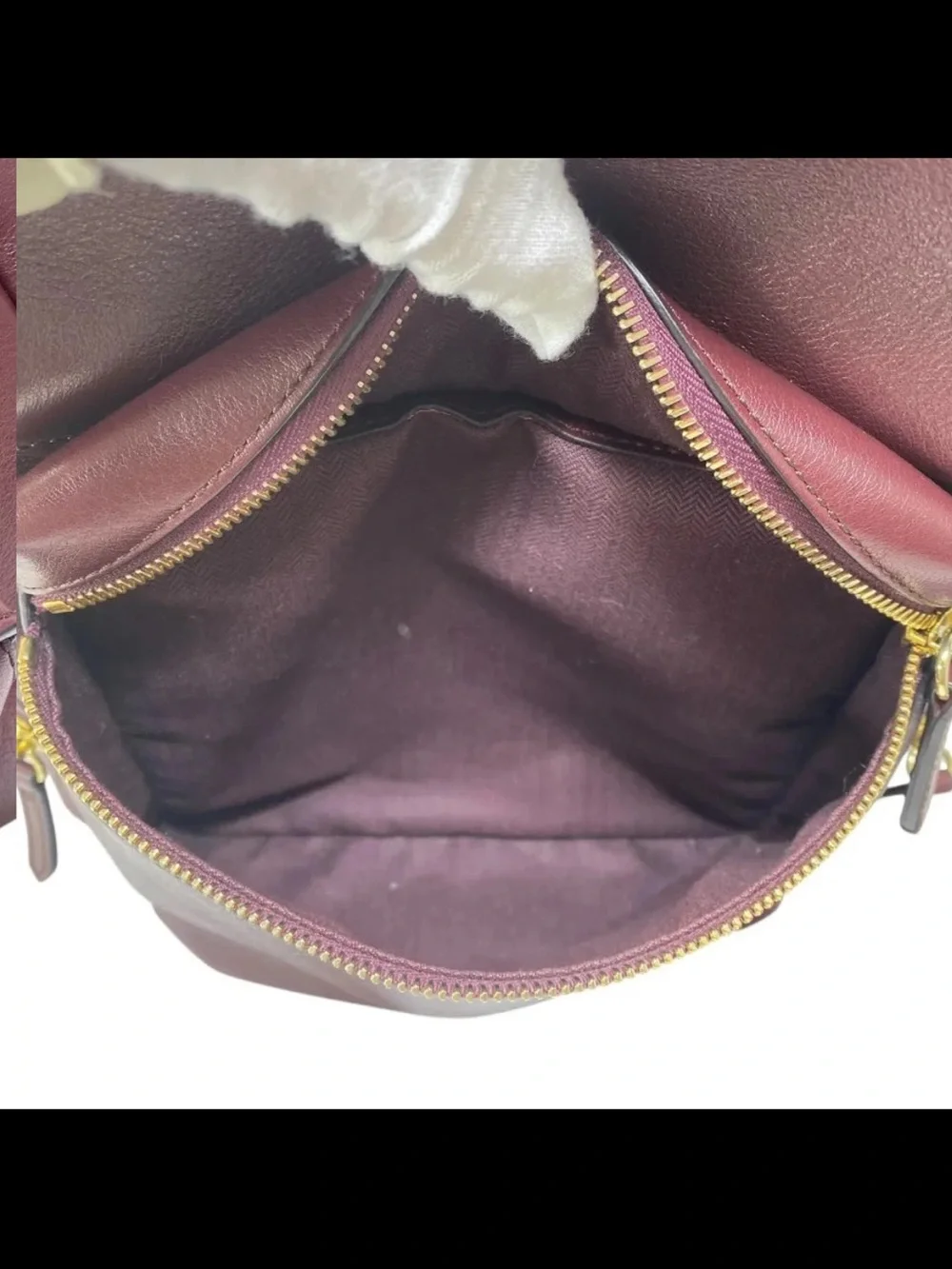 Mulberry Leather Backpack in Burgundy